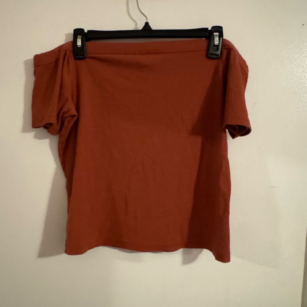 Old Navy Women's Off-Shoulder Tee - Rust